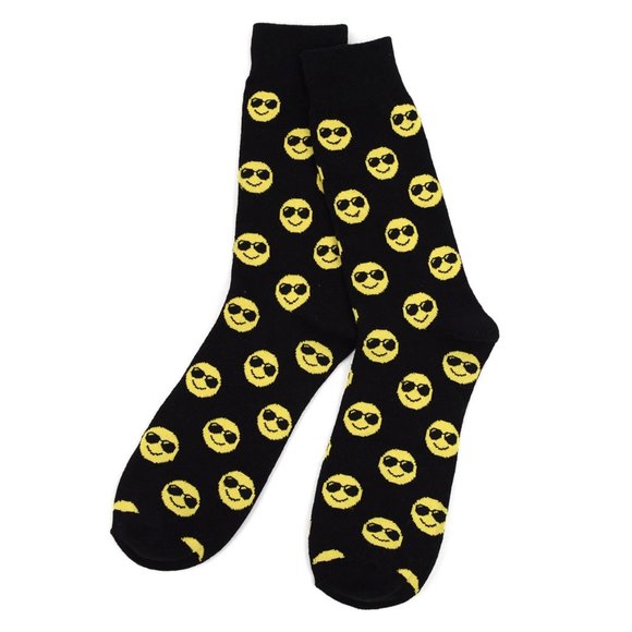 Men's Smiley Face Novelty Socks - Picture 2 of 5